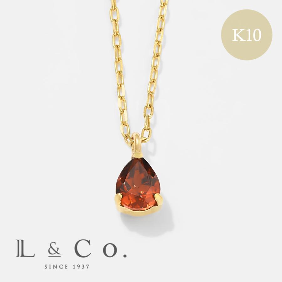 Jewel closet by L&Co. 誕生石 ネックレス 1月 ガーネット 10金 K10