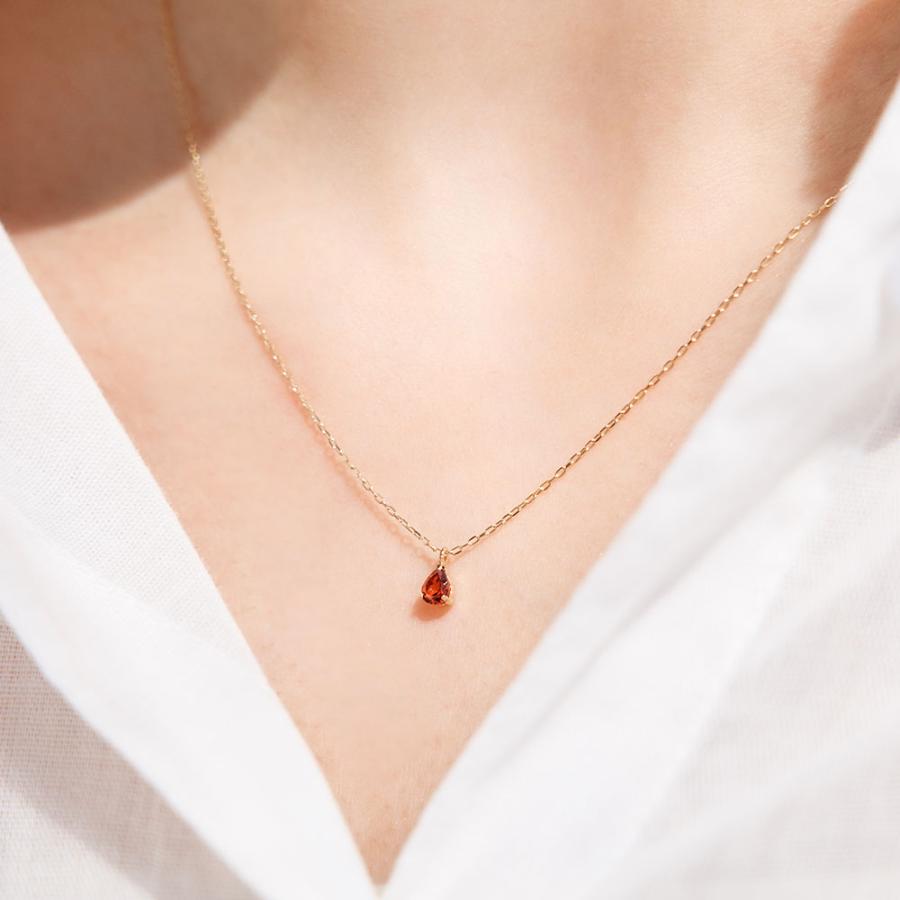 Jewel closet by L&Co. 誕生石 ネックレス 1月 ガーネット 10金 K10