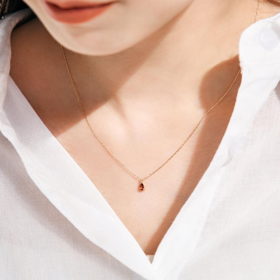 Jewel closet by L&Co. 誕生石 ネックレス 1月 ガーネット 10金 K10