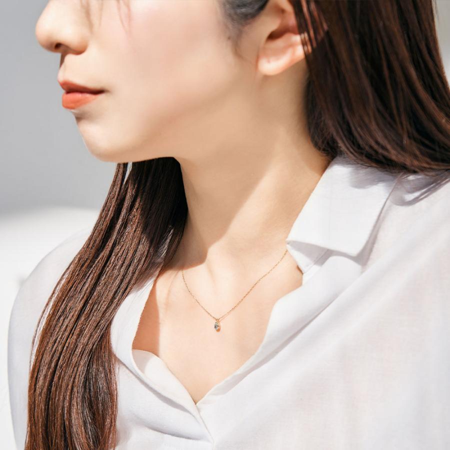 Jewel closet by L&Co. 誕生石 ネックレス 3月 アクアマリン 10金 K10 