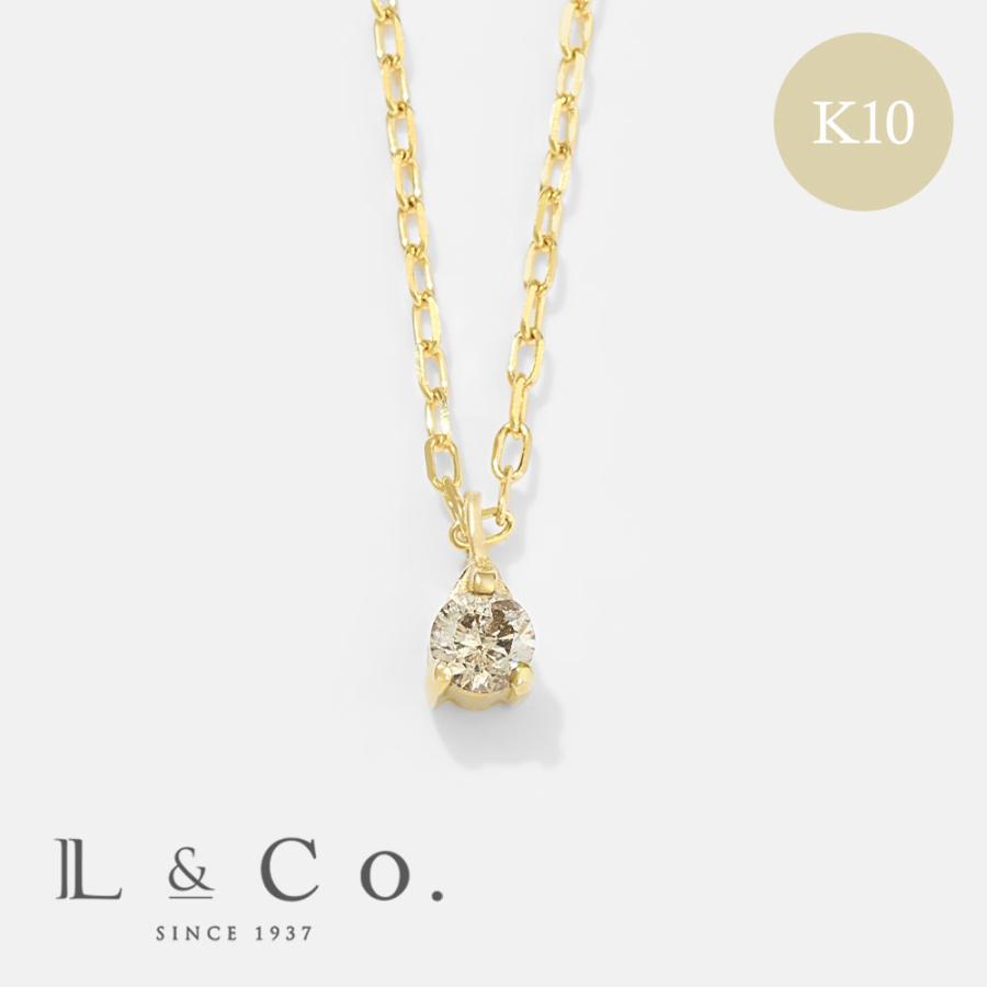 Jewel closet by L&Co. 誕生石 ネックレス 4月 ダイヤモンド 0.03ct 10 