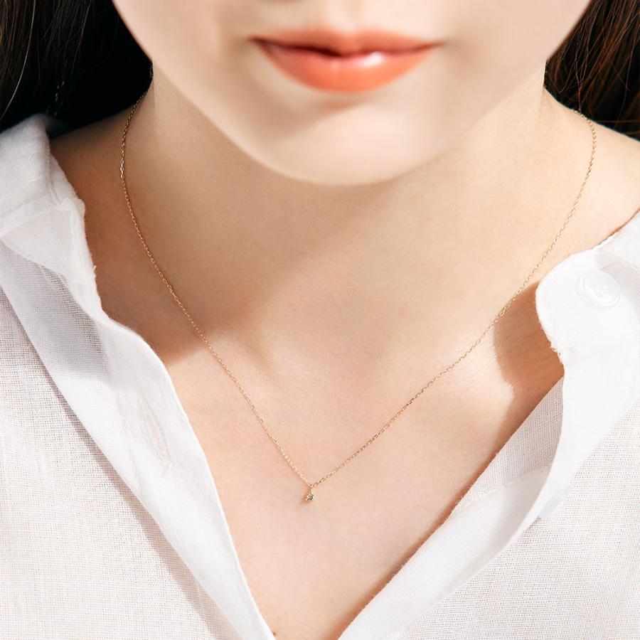 Jewel closet by L&Co. 誕生石 ネックレス 4月 ダイヤモンド 0.03ct 10 