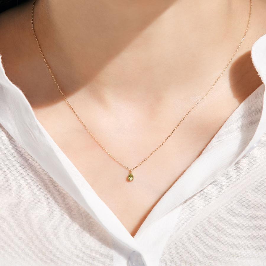 Jewel closet by L&Co. 誕生石 ネックレス 8月 ペリドット 10金 K10