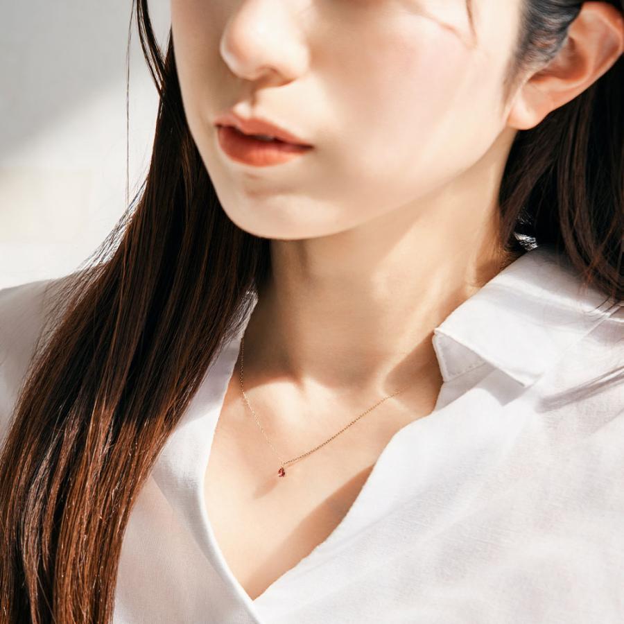Jewel closet by L&Co. 誕生石 ネックレス 10月 ピンクトルマリン 10金