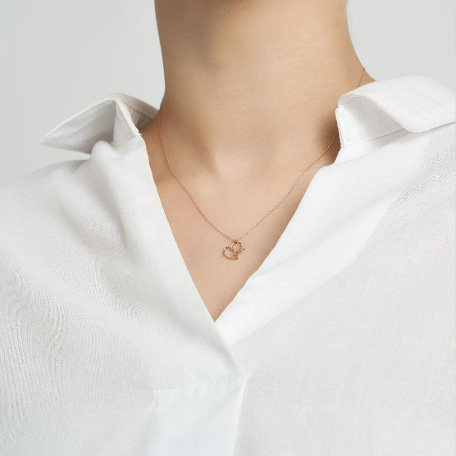 Jewel closet by L&Co. K10ピンクゴールド ネックレス Jewel closet by L&Co. ネックレス K10 ピンクゴールド 地金 ハート