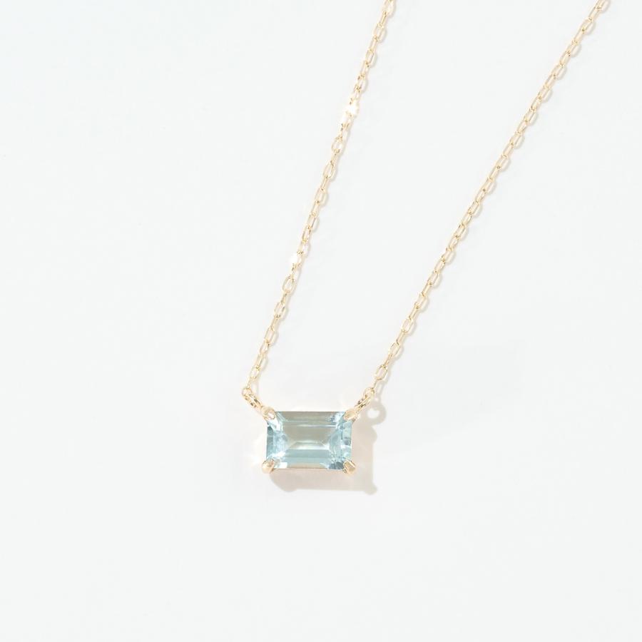 誕生石 3月 ネックレス レディース アクアマリン 10金 K10 L&Co.（エルアンドコー） 友達 彼女 妻 プレゼント ギフト 記念日の画像
