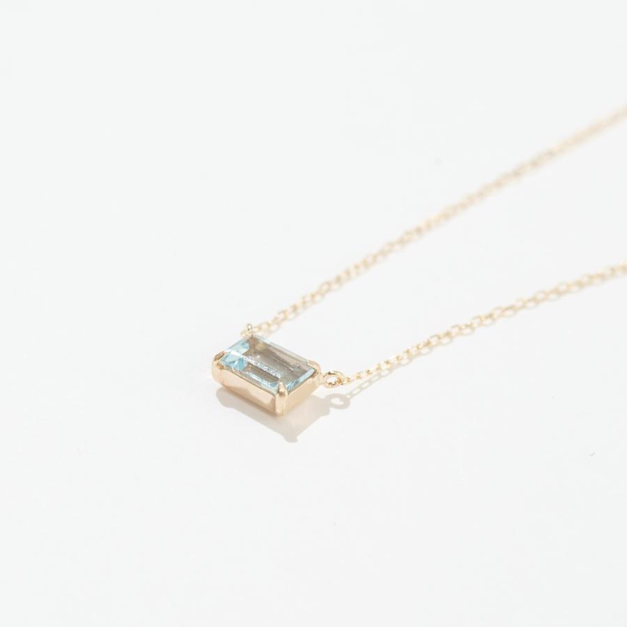 誕生石 3月 ネックレス レディース アクアマリン 10金 K10 L&Co.（エルアンドコー） 友達 彼女 妻 プレゼント ギフト 記念日の画像