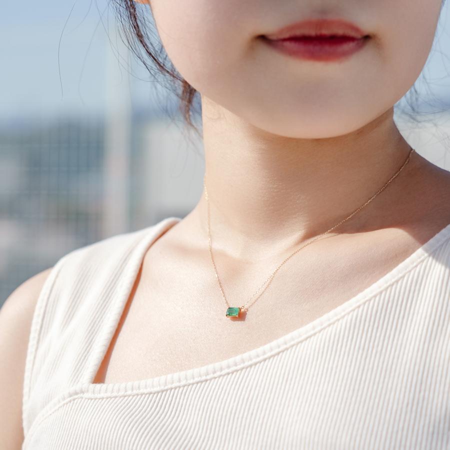 Jewel closet by L&Co. 誕生石 5月 ネックレス レディース エメラルド 