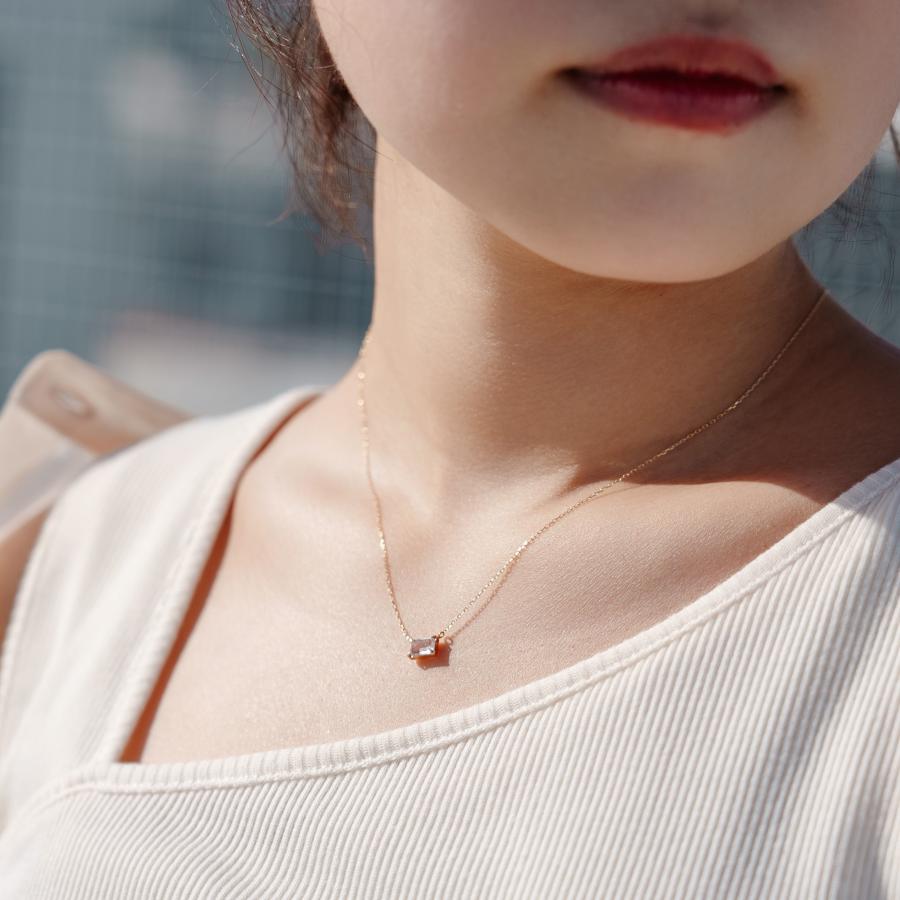 誕生石 6月 ネックレス レディース ムーンストーン 10金 K10 L&Co.（エルアンドコー） 友達 彼女 妻 プレゼント ギフト 記念日の画像