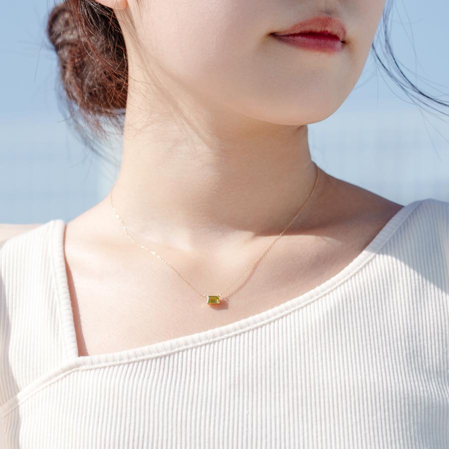 誕生石 8月 ネックレス レディース ペリドット 10金 K10 L&Co.（エルアンドコー） 友達 彼女 妻 プレゼント ギフト 記念日の画像