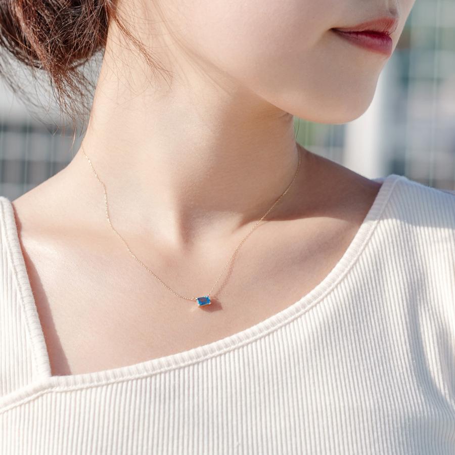 Jewel closet by L&Co. 誕生石 11月 ネックレス レディース ブルー 
