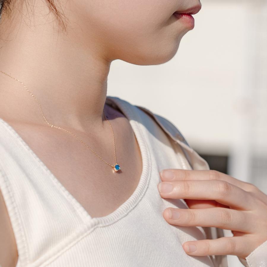 Jewel closet by L&Co. 誕生石 11月 ネックレス レディース ブルー 