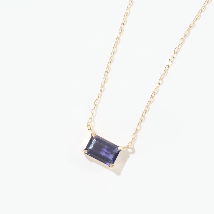 新誕生石 3月 ネックレス レディース アイオライト 10金 K10 L&Co
