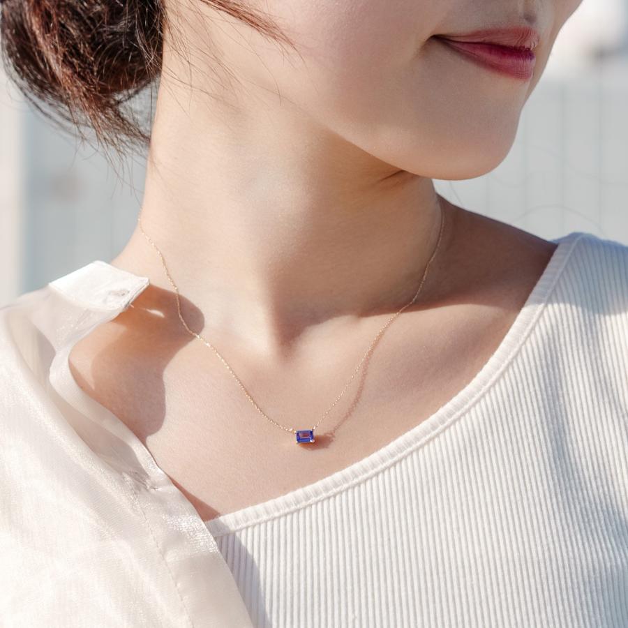 誕生石 12月 ネックレス レディース タンザナイト 10金 K10 L&Co.（エルアンドコー） 友達 彼女 妻 プレゼント ギフト 記念日の画像
