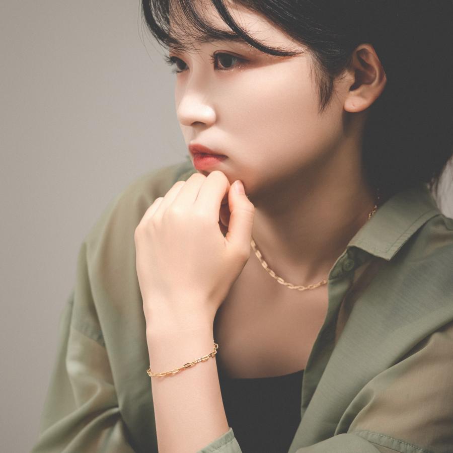 Jewel closet by L&Co. チェーンネックレス ペーパークリップ K18 18金