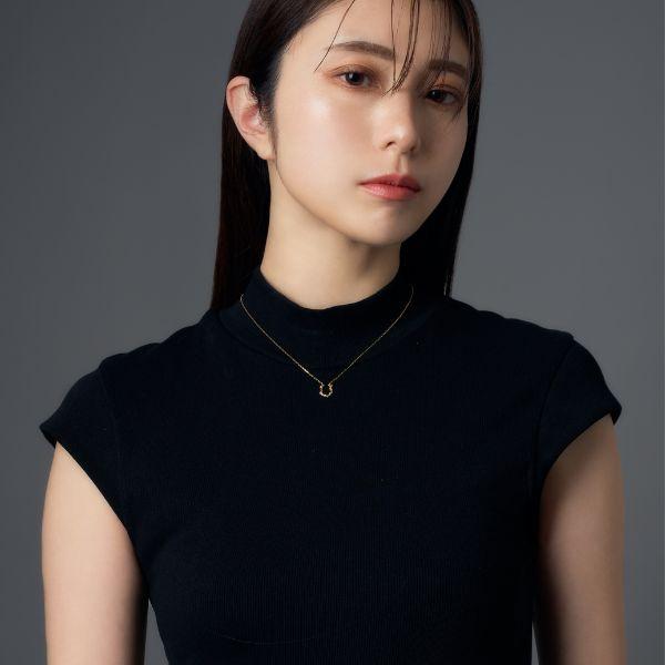 K18 馬蹄/ホースシュー  ネックレス へび イエローゴールド カラーストーンネックレス  ネックレス L&Co.（エルアンドコー）の画像