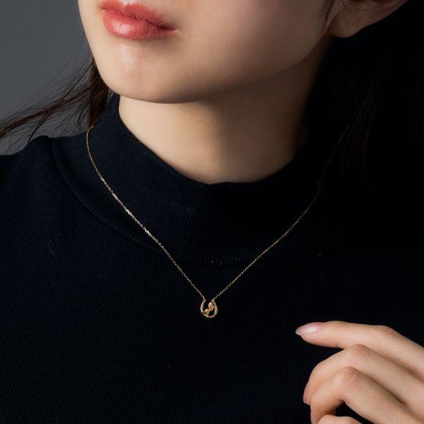 Jewel closet by L&Co. K18 馬蹄/ホースシュー ネックレス イエロー