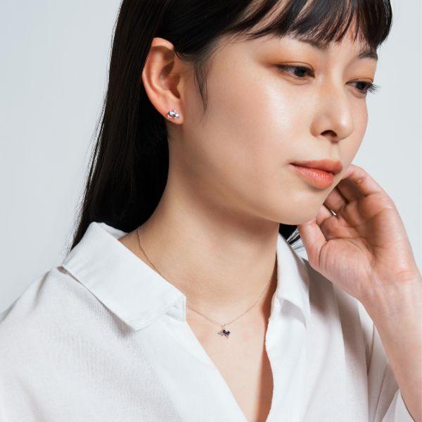 ネックレス K10 ホワイトゴールド カラーストーン　WG サメ さめ アイオライト L&Co.（エルアンドコー）海の生き物 | Jewel closet by L&Co. | 03