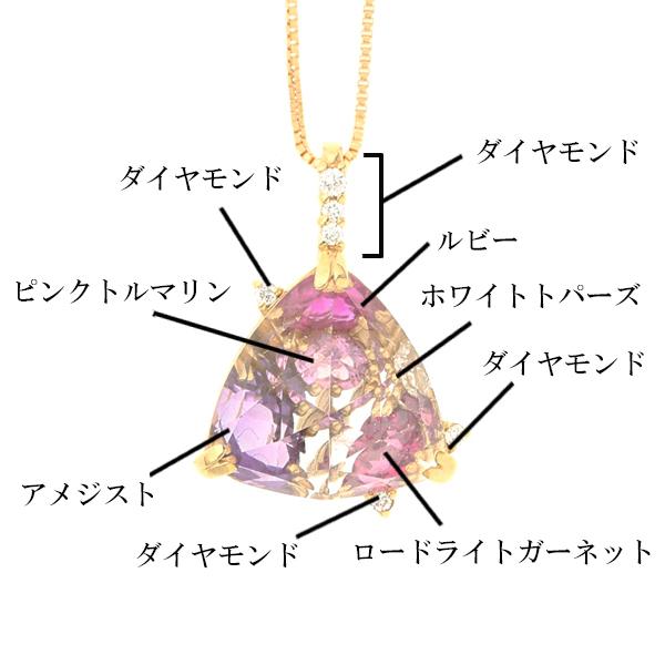 Jewel closet by L&Co. ネックレス レディース 18金 K18 ピンク 赤桃色 