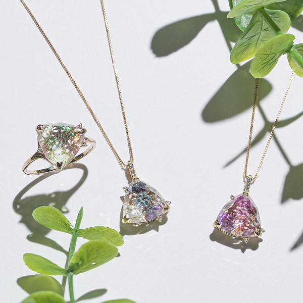 Jewel closet by L&Co. ネックレス レディース 18金 K18 ブルー 青水色