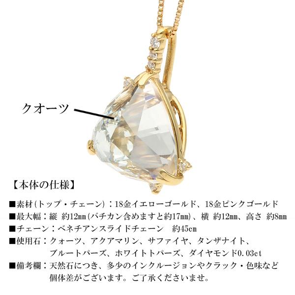 Jewel closet by L&Co. ネックレス レディース 18金 K18 ブルー 青水色