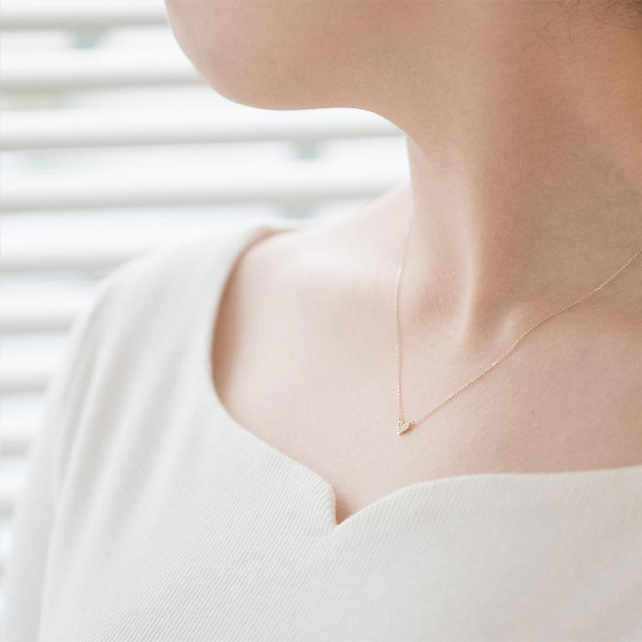 ネックレス レディース ダイヤモンド シャープハート K10 10金イエロー ペンダント 彼女 プレゼント L&Co.（エルアンドコー）の画像