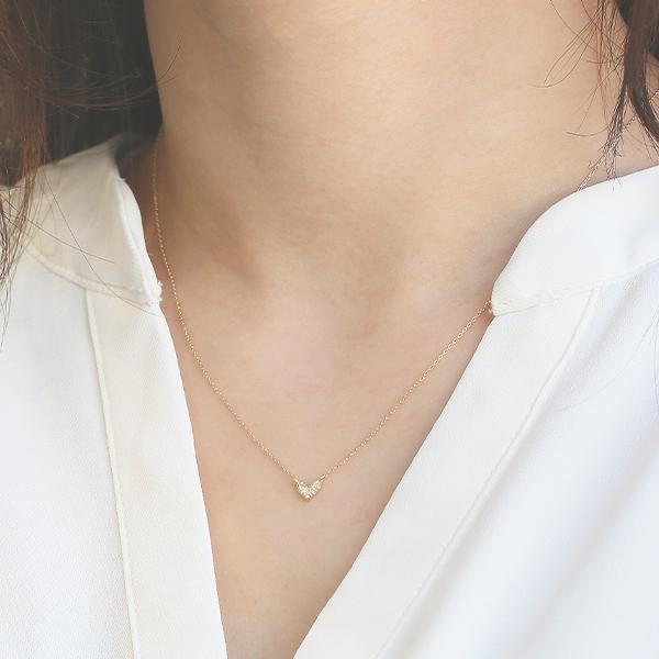 ネックレス レディース ダイヤモンド シャープハート K10 10金イエロー ペンダント 彼女 プレゼント L&Co.（エルアンドコー）の画像