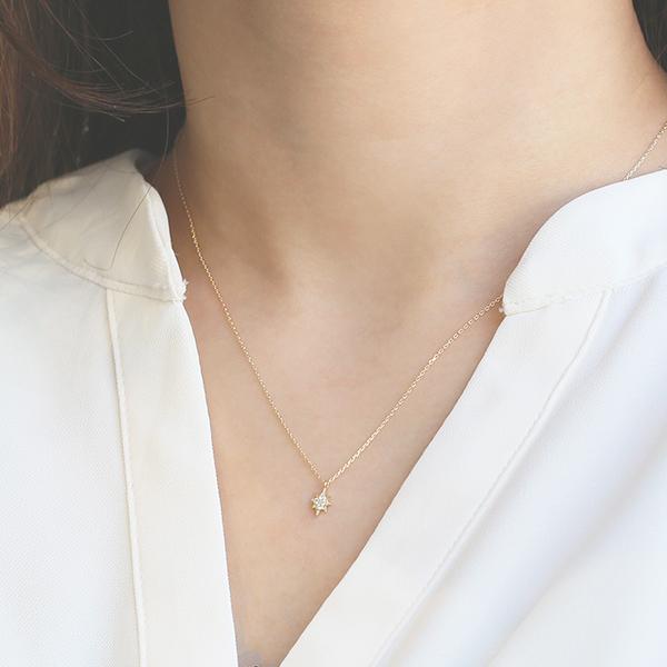 ネックレス レディース ダイヤモンド スターダスト 星 K10 10金イエロー ペンダント 彼女 プレゼント L&Co.（エルアンドコー）の画像