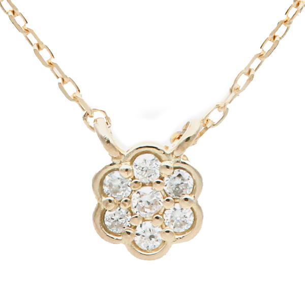 ネックレス レディース ダイヤモンド フラワー 花 K10 10金イエロー ペンダント 彼女 プレゼント L&Co.（エルアンドコー）の画像