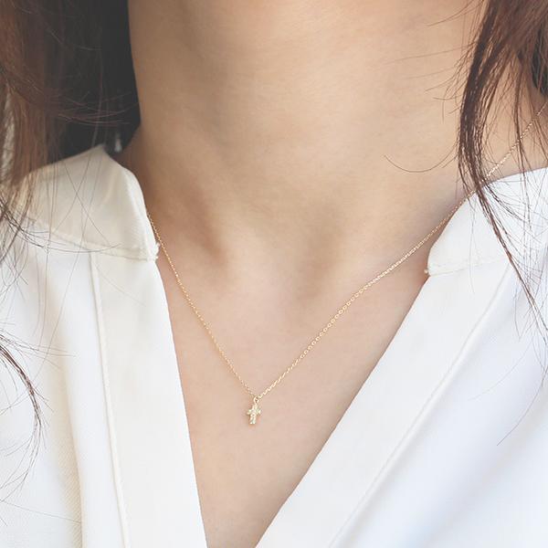 Jewel closet by L&Co. ネックレス レディース ダイヤモンド クロス