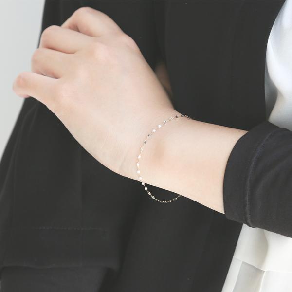 K10金製レディースブレスレット K10イエローゴールド2連ブレスレット(tsuki) - 【FM FUJI・SHOP