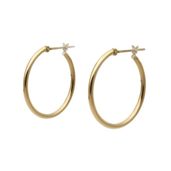 ピアス レディース メンズ フープ K18 18金 地金 シンプル ユニセックス 彼女 妻 プレゼント ギフト L&Co.（エルアンドコー）の画像
