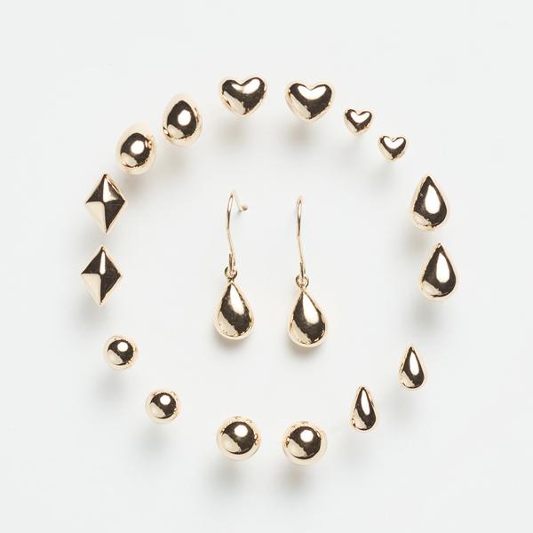 Jewel closet by L&Co. ピアス レディース メンズ K18 18金 丸玉 