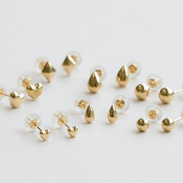 Jewel closet by L&Co. ピアス レディース メンズ K18 18金 丸玉