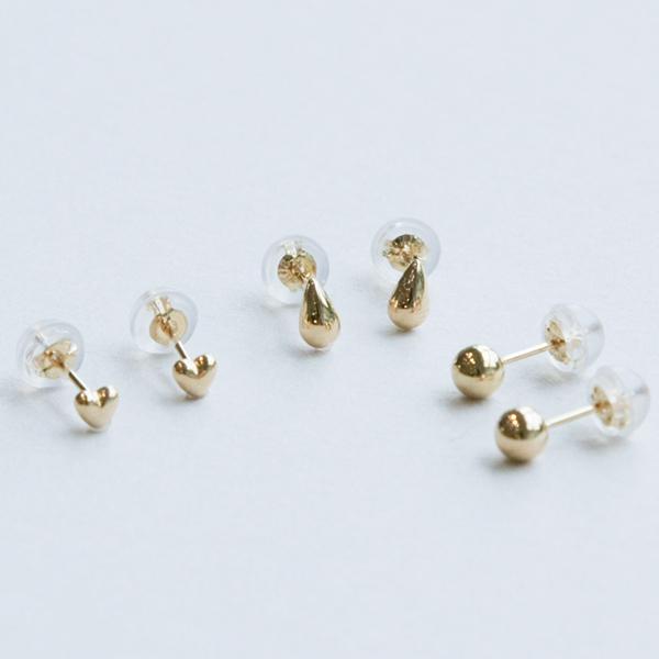 Jewel closet by L&Co. ピアス レディース メンズ K18 18金 丸玉