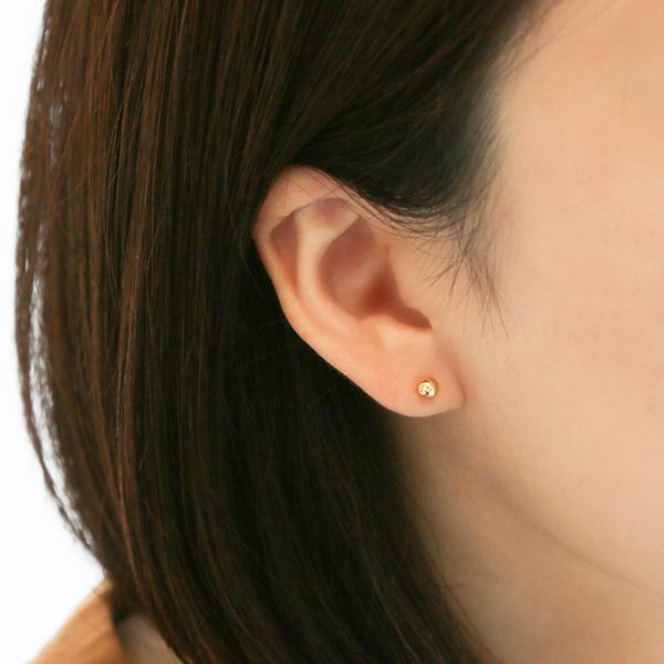 Jewel closet by L&Co. ピアス レディース メンズ K18 18金 丸玉