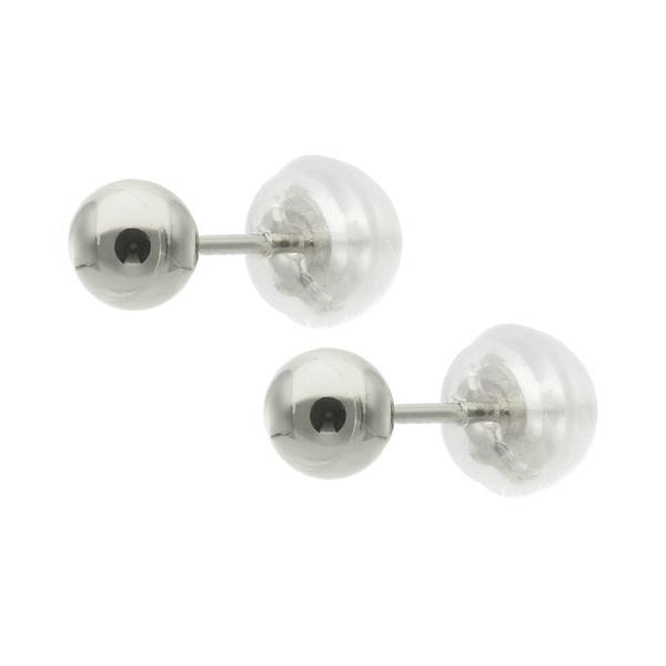 ピアス レディース メンズ プラチナ Pt900 丸玉 ボール 4mm 地金 シンプル スタッド ユニセックス L&Co.（エルアンドコー）の画像