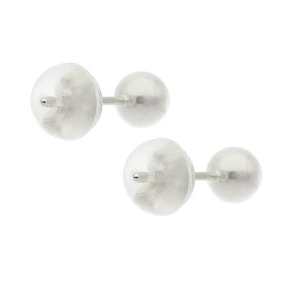 ピアス レディース メンズ プラチナ Pt900 丸玉 ボール 4mm 地金 シンプル スタッド ユニセックス L&Co.（エルアンドコー）の画像