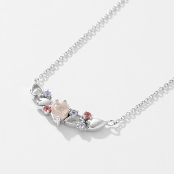 ネックレス SV925 夜桜 ペンダント レディース SV925  さくら sakura サクラ シルバー カラース ト ーン L&Co.　エルアンドコーの画像