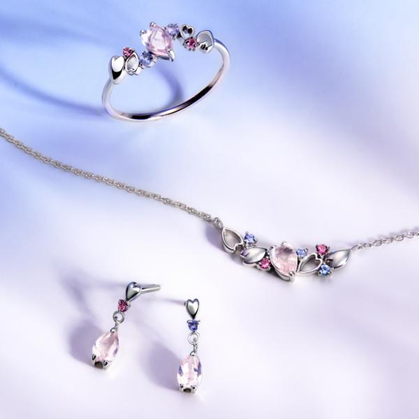 ネックレス SV925 夜桜 ペンダント レディース SV925  さくら sakura サクラ シルバー カラース ト ーン L&Co.　エルアンドコーの画像