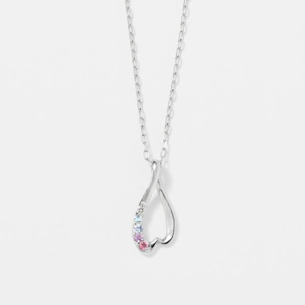 ネックレス K10 10金 WG 夜桜 ペンダント レディース  桜 さくら sakura サクラ ホワイト カラース ト ーン L&Co.　エルアンドコーの画像