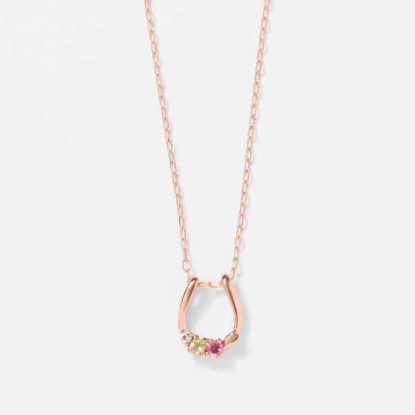 ネックレス K10 10金 PG 桜 ペンダント レディース  桜 さくら sakura サクラ ピンク カラース ト ーン　馬蹄  L&Co.　エルアンドコーの画像