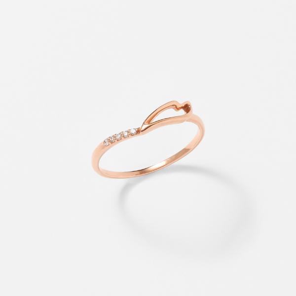 リング  K10PG レディース 桜 さくら SAKURA 陽桜 10金 ピンクゴールド 春 ダイヤモンド 0.02ct  花 フラワー モチーフ L&Co.の画像