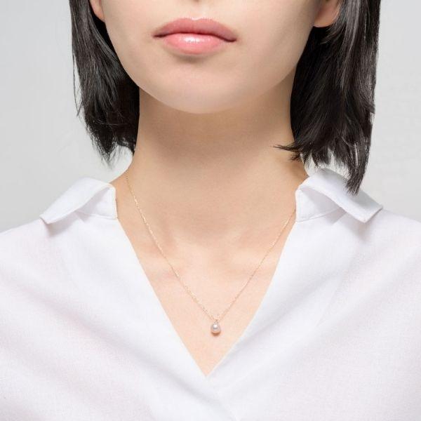 ネックレス K10 イエローゴールド カラーシェルパール 真珠 6mm ピンク 大人 華やか 推し L&Co.（エルアンドコー) | Jewel closet by L&Co. | 02