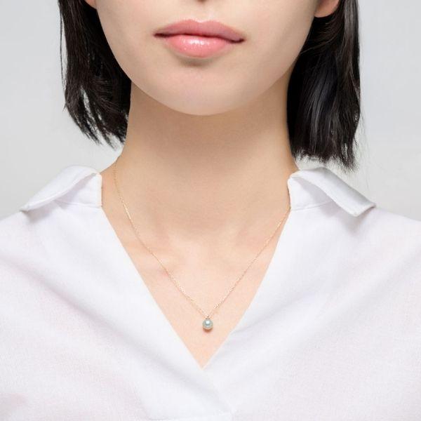 ネックレス K10 イエローゴールド カラーシェルパール 真珠 6mm グリーン 大人 華やか 推し L&Co.（エルアンドコー) | Jewel closet by L&Co. | 02