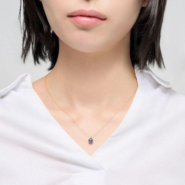 ネックレス K10 イエローゴールド カラーシェルパール 真珠 6mm ブルー 大人 華やか 推し L&Co.（エルアンドコー) | Jewel closet by L&Co. | 02