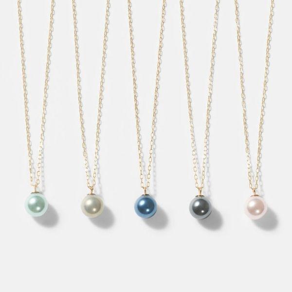 ネックレス K10 イエローゴールド カラーシェルパール 真珠 6mm ブルー 大人 華やか 推し L&Co.（エルアンドコー) | Jewel closet by L&Co. | 03