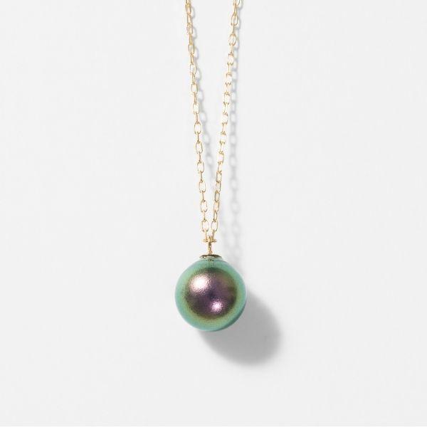 ネックレス K10 イエローゴールド カラーシェルパール 真珠 8mm ブラック 大人 華やか 推し L&Co.（エルアンドコー） | Jewel closet by L&Co. | 01