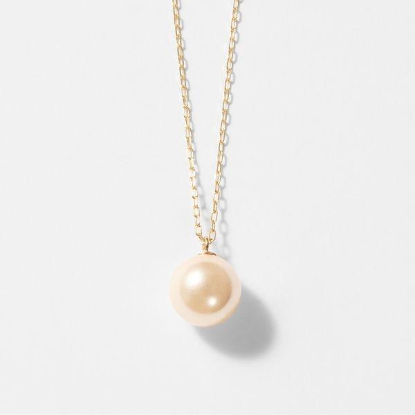 ネックレス K10 イエローゴールド カラーシェルパール 真珠 8mm イエロー 大人 華やか 推し L&Co.（エルアンドコー） | Jewel closet by L&Co. | 01
