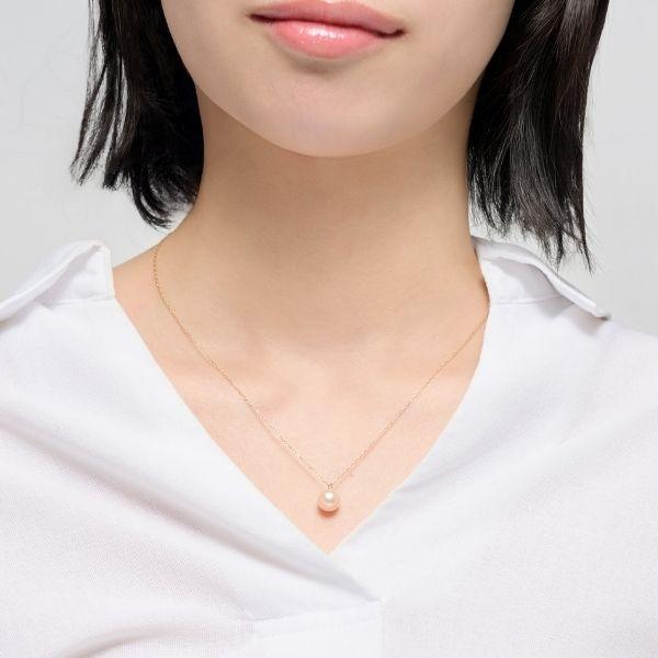 ネックレス K10 イエローゴールド カラーシェルパール 真珠 8mm イエロー 大人 華やか 推し L&Co.（エルアンドコー） | Jewel closet by L&Co. | 02